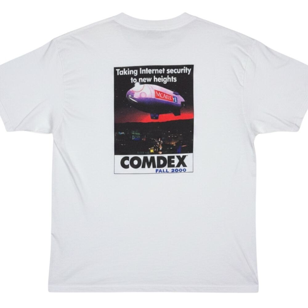 Vintage McAfee Anti-Virus Shirt Mens XL Fall 2000 Comdex Y2K Bug Internet Tech
